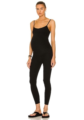 Beyond Yoga Spacedye Uplift Maternity Jumpsuit in Darkest Night - Black. Size XL (also in XS).