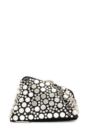 THE ATTICO Midnight Clutch in Black - Black. Size all.
