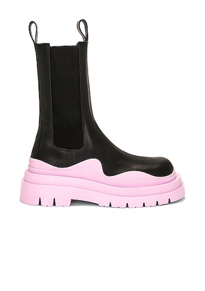 Bottega Veneta Tire Chelsea Boot in Black & Gl - Black,Pink. Size 39.5 (also in 36.5, 41).