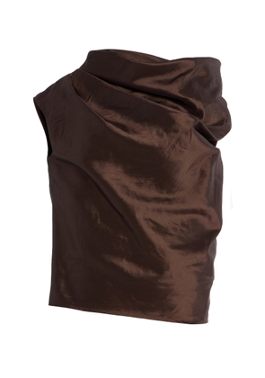 SIMKHAI Vivia Draped Satin Top - Moda Operandi