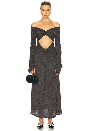 Beaufille Crosby Dress in Black & Gold - Black. Size M (also in S, XS).