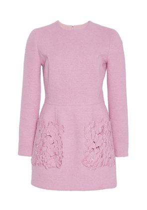 Oscar de la Renta Embroidered Tweed Mini Dress - Moda Operandi