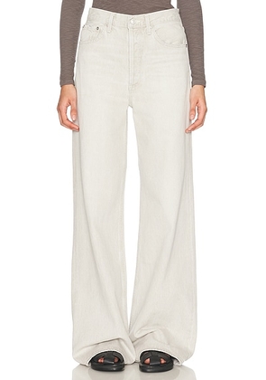 AGOLDE Dame High Rise Wide Leg Jeans in Colina - Grey. Size 30 (also in 31).