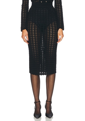 Dolce & Gabbana Crochet Midi Skirt in Black - Black. Size 40 (also in ).