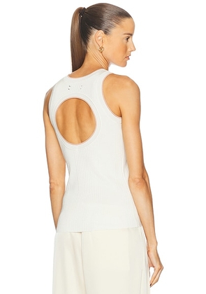 Amiri Open Back Tank Top in Ivory - White. Size S (also in XS).