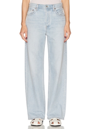AGOLDE Low Slung Baggy Jeans in Spark - Blue. Size 30 (also in 31, 32, 33, 34).