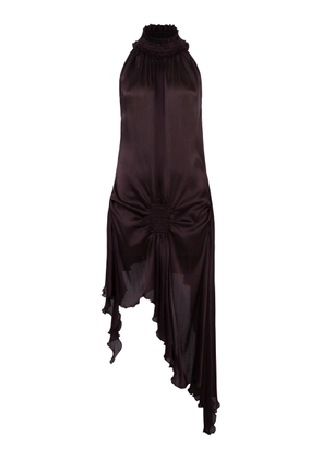 SIEDRÉS Toni Asymmetric Satin Mini Dress - Moda Operandi