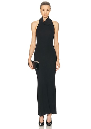 Brandon Maxwell India Halter Dress in Black - Black. Size M (also in S).