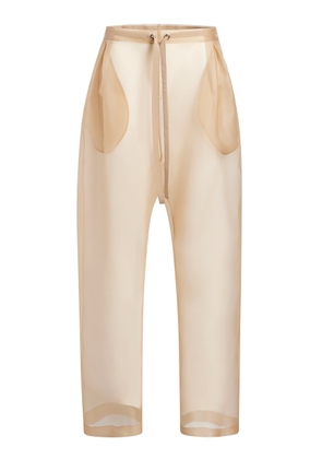 Khaite Trenton Silk-Organza Drawstring Pants - Moda Operandi