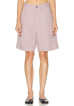 Carhartt WIP Branford Double Knee Short in Pink Fog - Blush. Size M (also in S, XS).