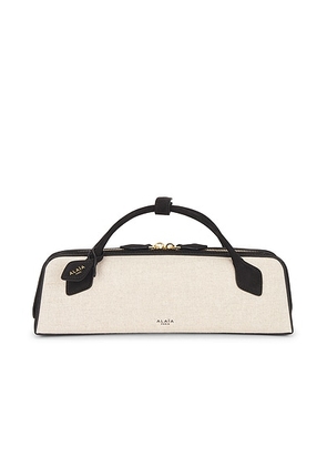 ALAÏA ALAΪA Teckel Clutch in Noir - Taupe. Size all.