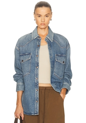 AGOLDE Lotta Shirt in Grade - Blue. Size XL (also in ).