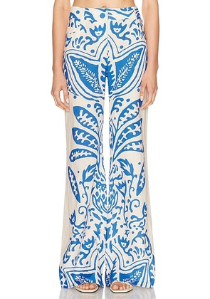 Alexis Davi Pant in Sapphire Palm - Blue. Size S (also in XS).