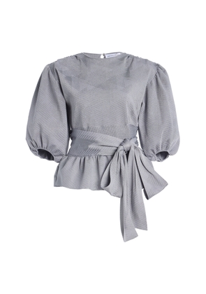 Marie Adam-Leenaerdt Jacquard Peplum Top - Moda Operandi