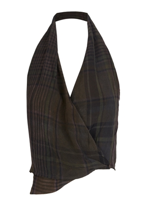 Cortana Agate Plaid Halter Top - Moda Operandi