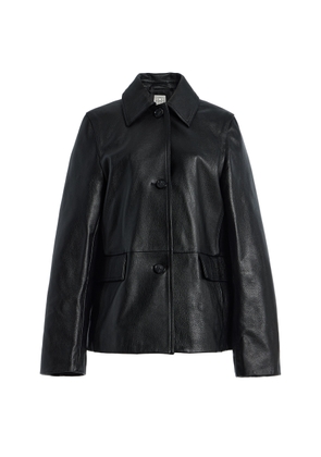 Toteme Grained Leather Jacket - Moda Operandi