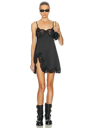 Dolce & Gabbana Mini Slip Dress in Black - Black. Size 40 (also in ).