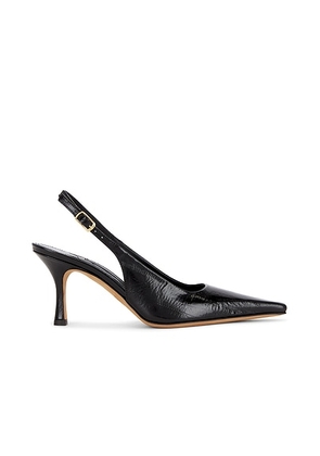 Emme Parsons Elana Slingback Heel in Black Embossed Eel - Black. Size 36 (also in 35, 40, 41).