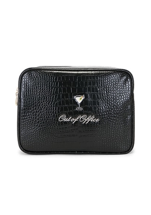 Abbode Out Of Office Martini Croc Pouch in Black - Black. Size all.