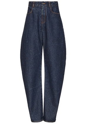 ALAÏA ALAΪA Low Round Leg in Dock Blue - Blue. Size 36 (also in ).