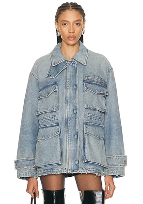 AGOLDE Aubrey Jacket in Conclusion - Blue. Size M (also in S, XS).