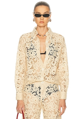 Eliou Gabriel Top in Crema Lace - Cream. Size M (also in XS).