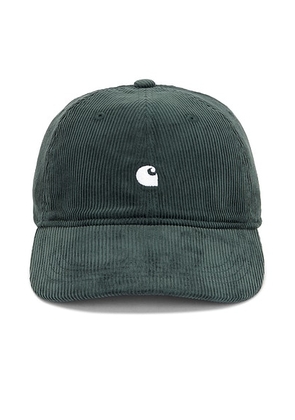 Carhartt WIP Harlem Cap in Kale Green & White - Green. Size all.