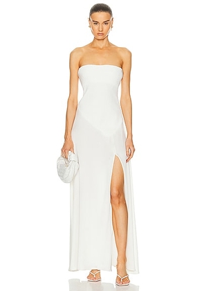 SIMKHAI Kory Midi Dress in Ivory - Ivory. Size L (also in ).