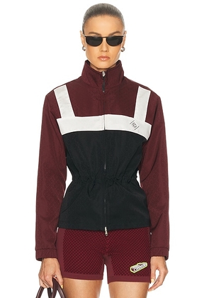 Casablanca Monogram Windbreaker in Burgundy  Black & White - Burgundy. Size L (also in M).