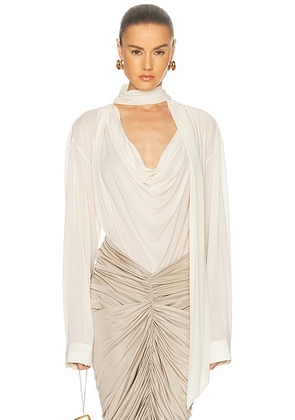 Atlein Long Sleeve Top in Ivory - Ivory. Size 38 (also in 40).