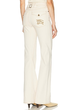 Burberry Donella Bootcut in Ceramic White - Cream. Size 24 (also in ).