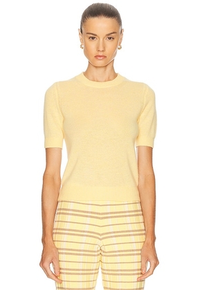 Guest In Residence Sweater Tee in Butter - Yellow. Size XL (also in ).