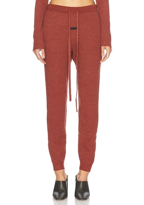 Fear of God ESSENTIALS Waffle Fitted Sweatpant in Crimson - Red. Size S (also in XS).