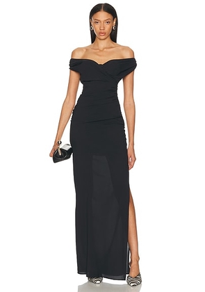 JACQUEMUS La Robe Rita Longue in Black - Black. Size 36 (also in ).