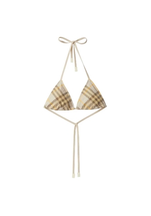Burberry Check-Printed Halterneck Bikini Top