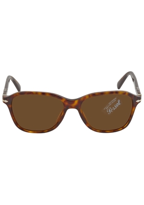 Persol Brown Square Unisex Sunglasses PO3244S 24/33 53