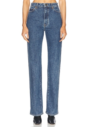 KHAITE Danielle Straight Leg in Boone - Blue. Size 29 (also in 24, 25, 26, 30, 31, 32).