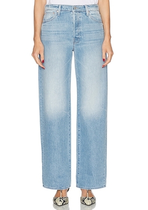 MOTHER The Dodger Button Hover Cuff Jeans in Funk N' Flair - Blue. Size 29 (also in ).