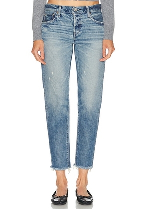 Moussy Vintage Bretton Tapered in Light Blue - Blue. Size 28 (also in ).