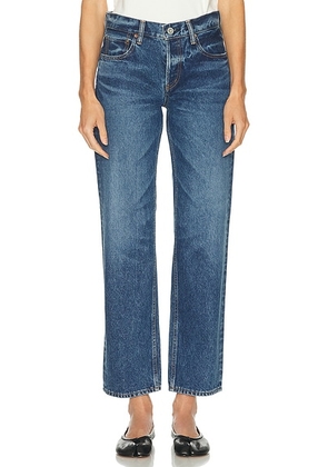 Moussy Vintage Philadelphia Straight Jeans in Blue - Blue. Size 26 (also in 27, 28, 29, 30, 31, 32).