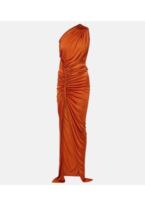 Rick Owens Avra ruched one-shoulder jersey gown