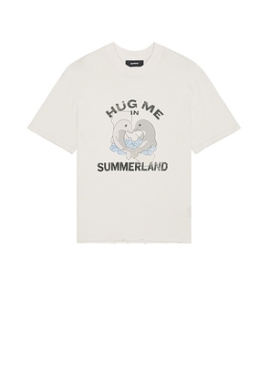 Nahmias Souvenir Boxy T-Shirt in Egg White - White. Size M (also in S).