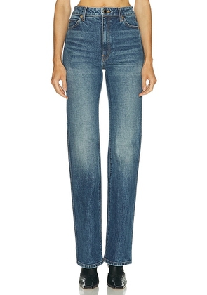 KHAITE Danielle Wide Leg in Harkins - Blue. Size 31 (also in 32).