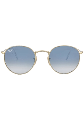 Ray Ban Round Flat Lenses Light Blue Gradient Unisex Sunglasses RB3447N 001/3F 50
