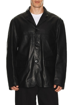 Lemaire Nappa Lamb Leather Sb Jacket in Black - Black. Size XL/1X (also in ).