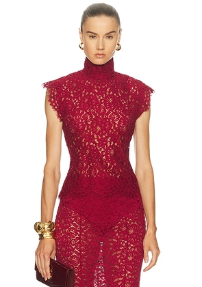 L'Academie by Marianna Zelie Top in Burgundy - Burgundy. Size S (also in XS).