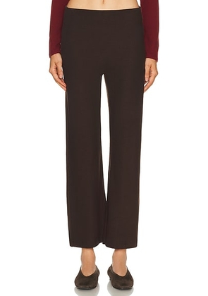 LESET Lauren Crop Flare Pant in Chocolate - Chocolate. Size M (also in XS).