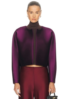 LESET Bobbi Crop Jacket in Aubergine - Purple. Size M (also in ).