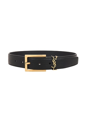 Saint Laurent Monogramme Belt in Nero - Black. Size 65 (also in ).