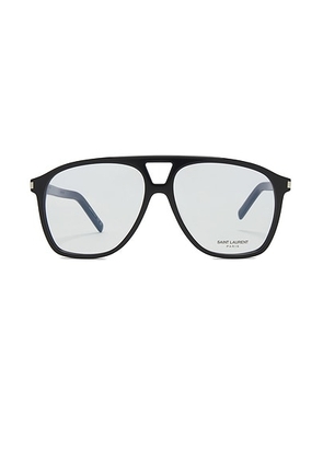 Saint Laurent SL 596 Dune Optical Eyeglasses in Black - Black. Size all.